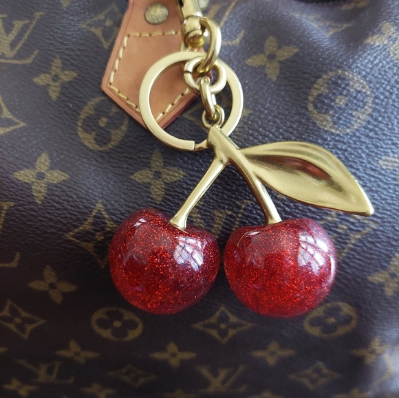 Cherry Keychain Handbag Charm GOLD (PURSE not Included) - Picture 5 of 5